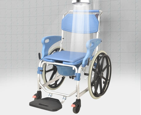 22 inch Wheelchair Aluminium Commode Chair - Australian Assistive Technology Centre