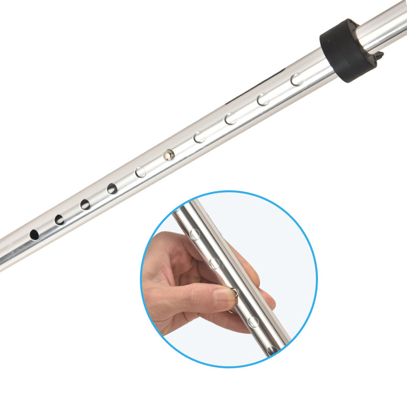 Sturdy Silver Aluminium Walking Stick - Australian Assistive Technology Centre