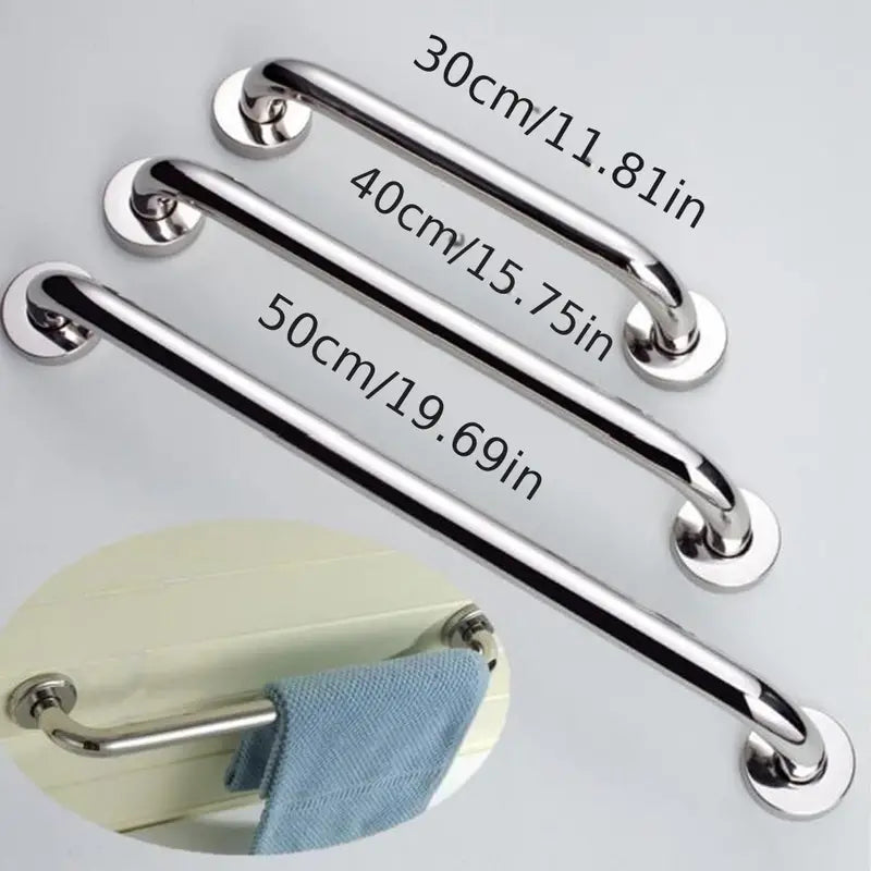 Stainless Steel Grab Bar - Safety Handrail for Bathroom, Shower, and Hallway Support - Available in 30cm, 40cm, 50cm - Australian Assistive Technology Centre