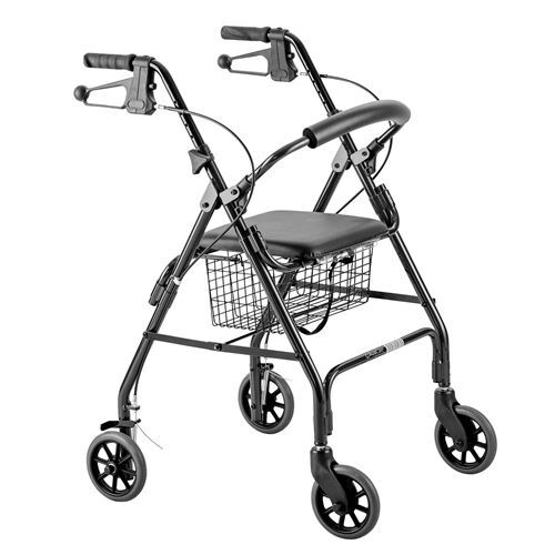 Days Seat Walker with Handbrakes and Curved Backrest