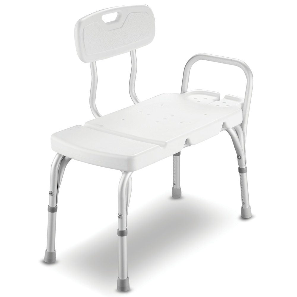 Care Quip Bath Transfer Bench – Plastic Seat and Back - Australian Assistive Technology Centre