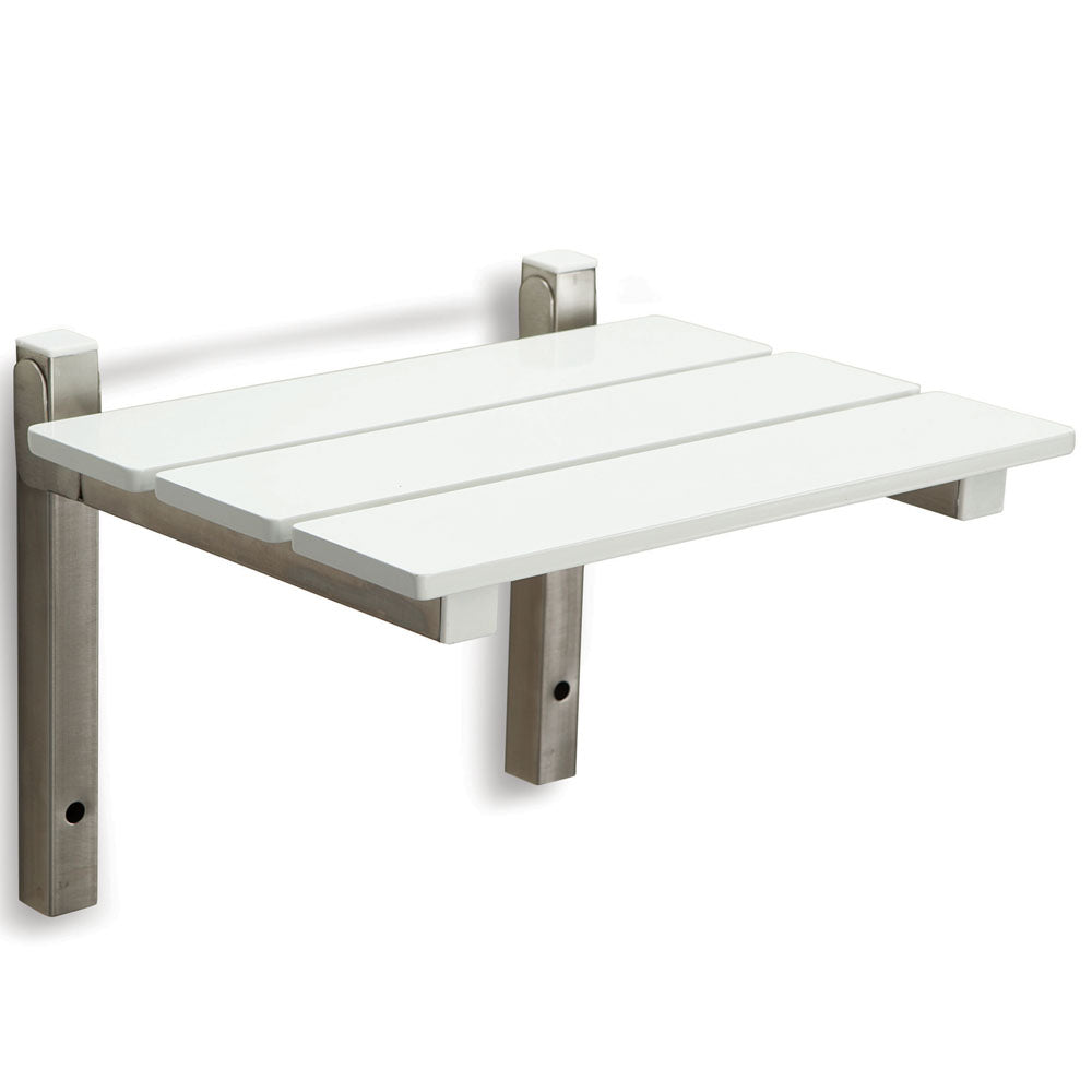 Care Quip Drop Down Shower Seat – Alloy Slatted Seat - Australian Assistive Technology Centre