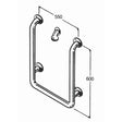 Shower Rail 32mm Stainless Type 016 - Australian Assistive Technology Centre