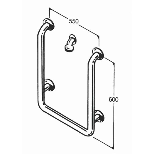 Shower Rail 32mm Stainless Type 016 - Australian Assistive Technology Centre