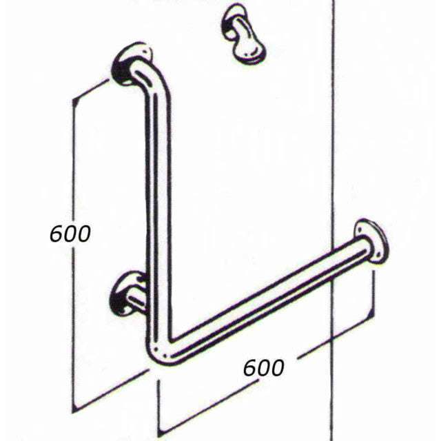 Shower Rail 32mm Stainless Type 017A - Australian Assistive Technology Centre