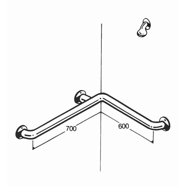 Shower Rail 32mm Stainless Type 018 - Australian Assistive Technology Centre