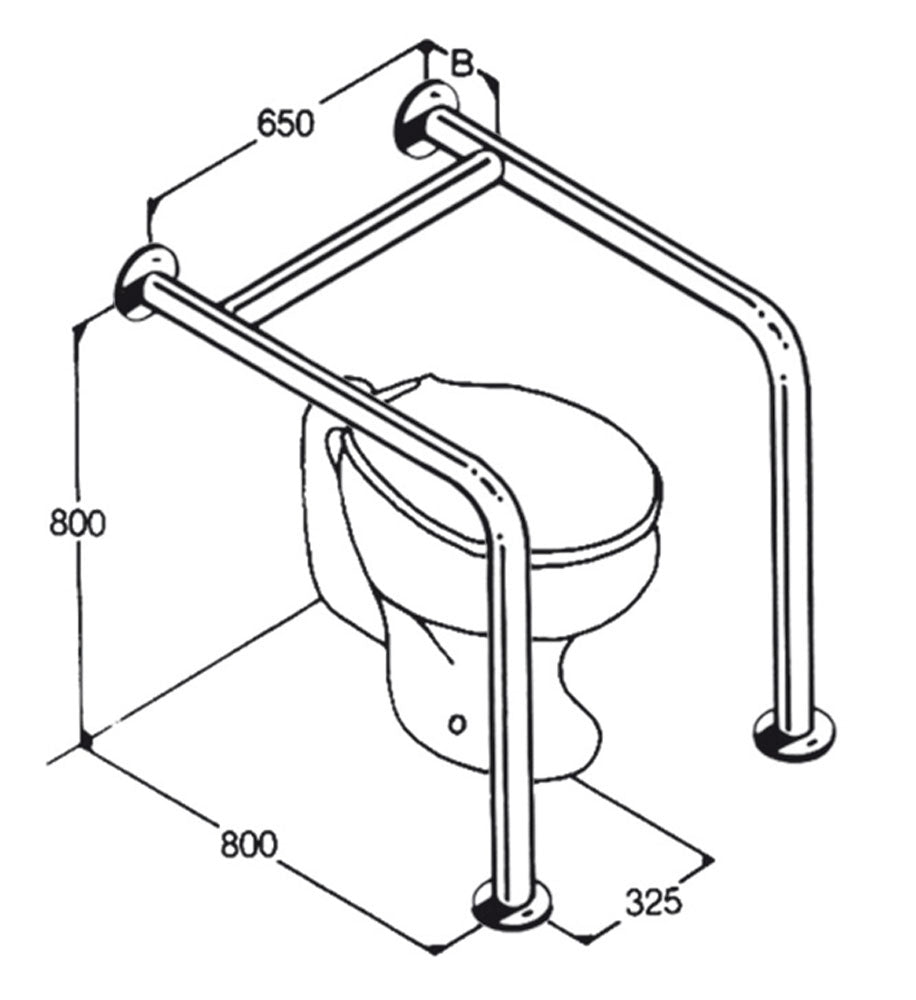 Toilet Rail Type 010 - Australian Assistive Technology Centre