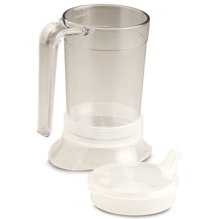 Clear Polycarbonate Mug with 2 Lids - Australian Assistive Technology Centre