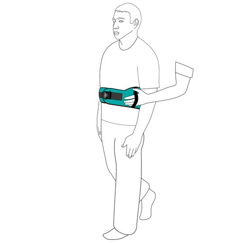 Padded Walking Belt- Grey - Australian Assistive Technology Centre