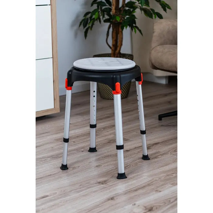 KING Rotating Round Stool Height Adjustable with Tray - Australian Assistive Technology Centre