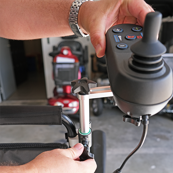 E-Traveller Rear Attendant Bracket - Australian Assistive Technology Centre