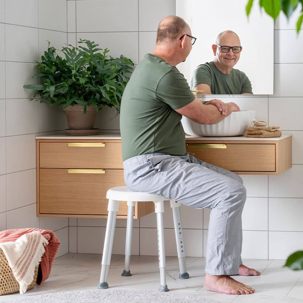 Etac Easy Swivel Seat Shower Stool (With Swivel Pad) Grey - Australian Assistive Technology Centre