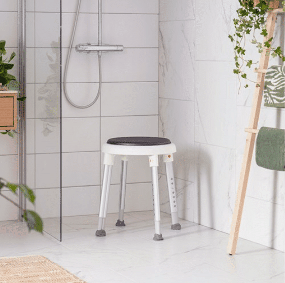 Etac Easy Swivel Seat Shower Stool (With Swivel Pad) Grey - Australian Assistive Technology Centre