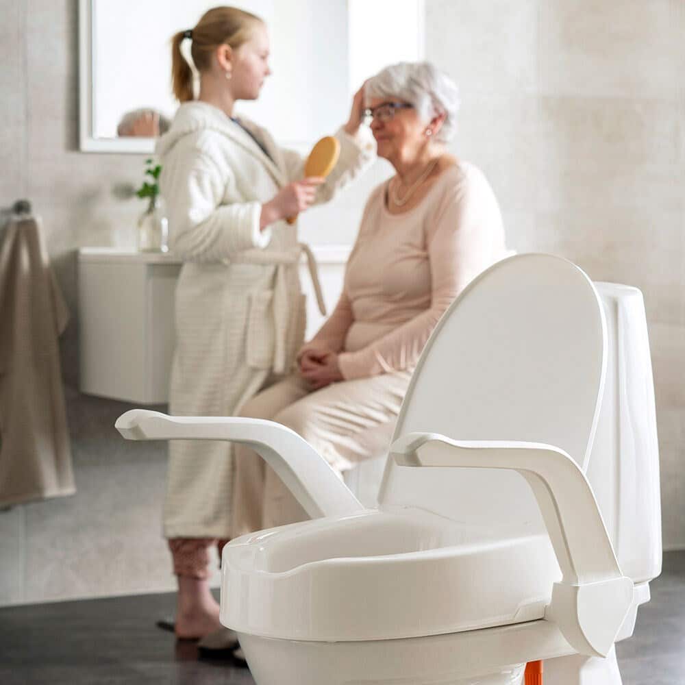 Etac My-Loo Fixed Toilet Seat with Arm Supports - Australian Assistive Technology Centre