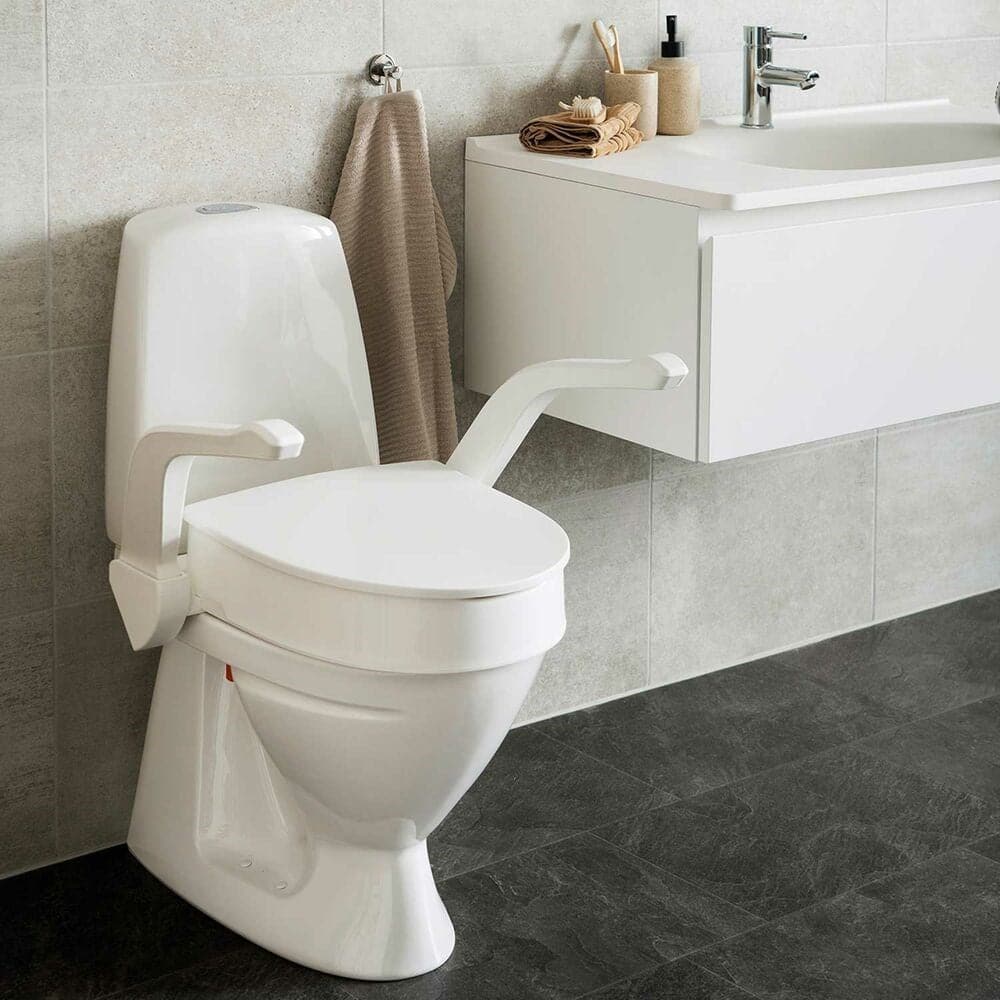 Etac My-Loo Fixed Toilet Seat with Arm Supports - Australian Assistive Technology Centre