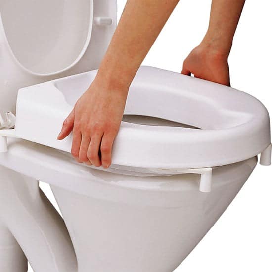 Etac Hi-Loo Toilet Seat Raiser with brackets - Australian Assistive Technology Centre