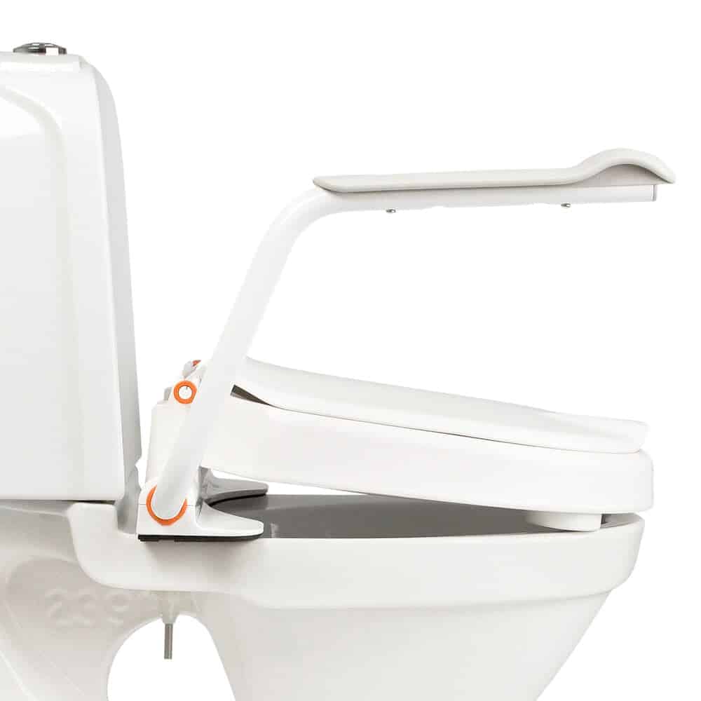 Etac Hi-Loo Fixed Toilet Seat Raiser with/without arm support - Australian Assistive Technology Centre