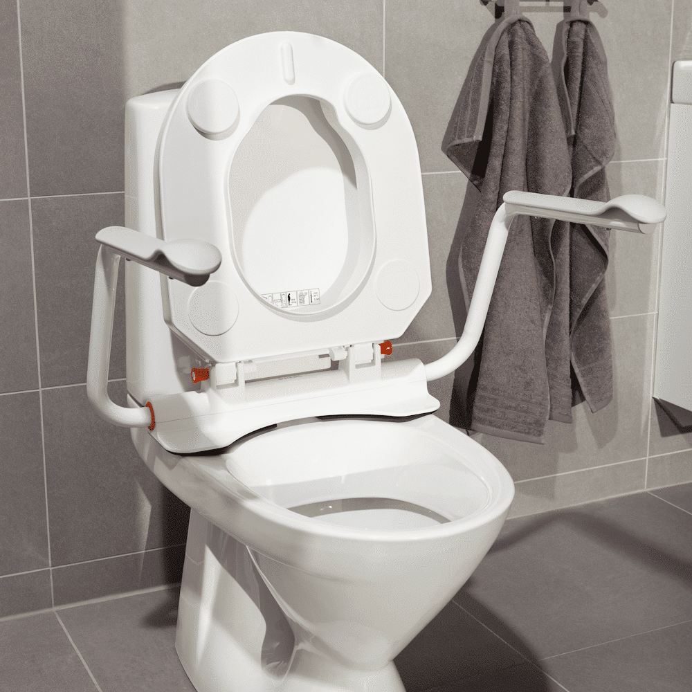 Etac Hi-Loo Fixed Toilet Seat Raiser with/without arm support - Australian Assistive Technology Centre