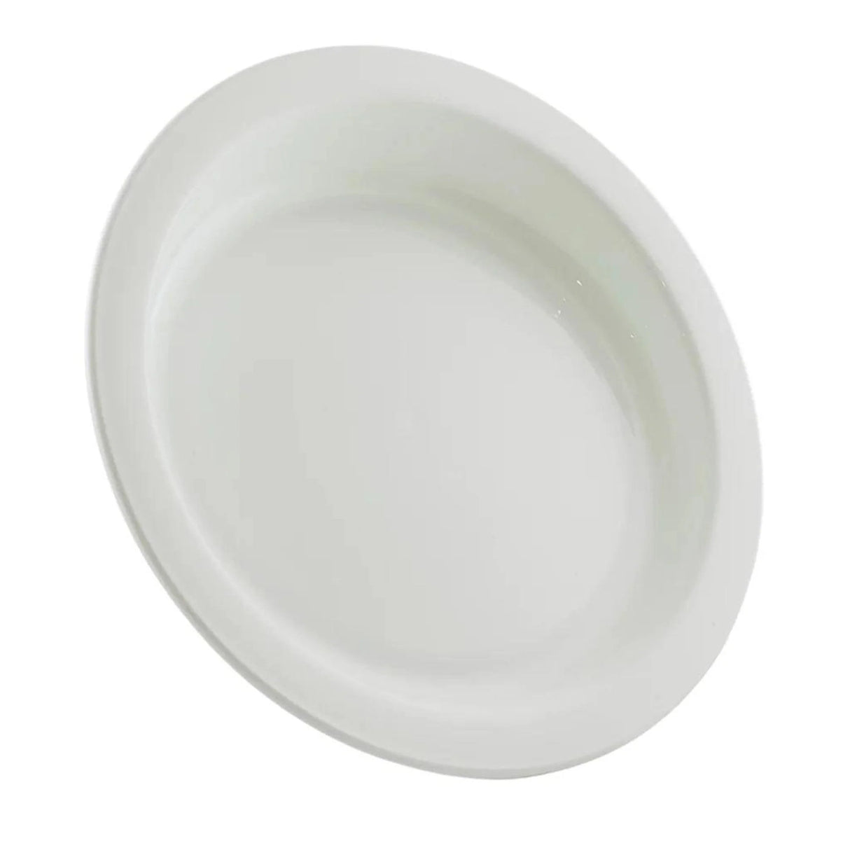 Hi-Lo Scoop Plate, 228mm dia, White - Australian Assistive Technology Centre