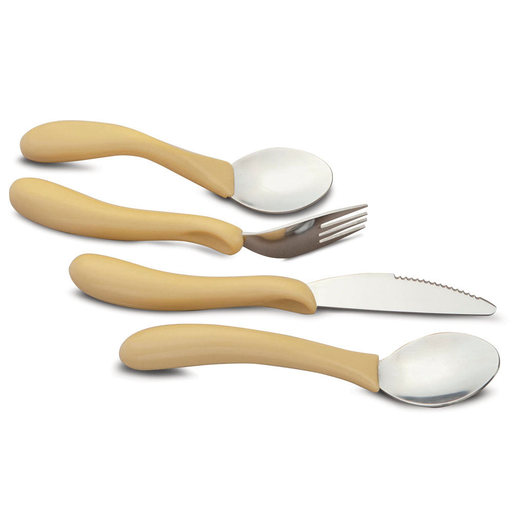 Caring Cutlery Kit - Knife, Fork, Standard Spoon and Teaspoon - Australian Assistive Technology Centre
