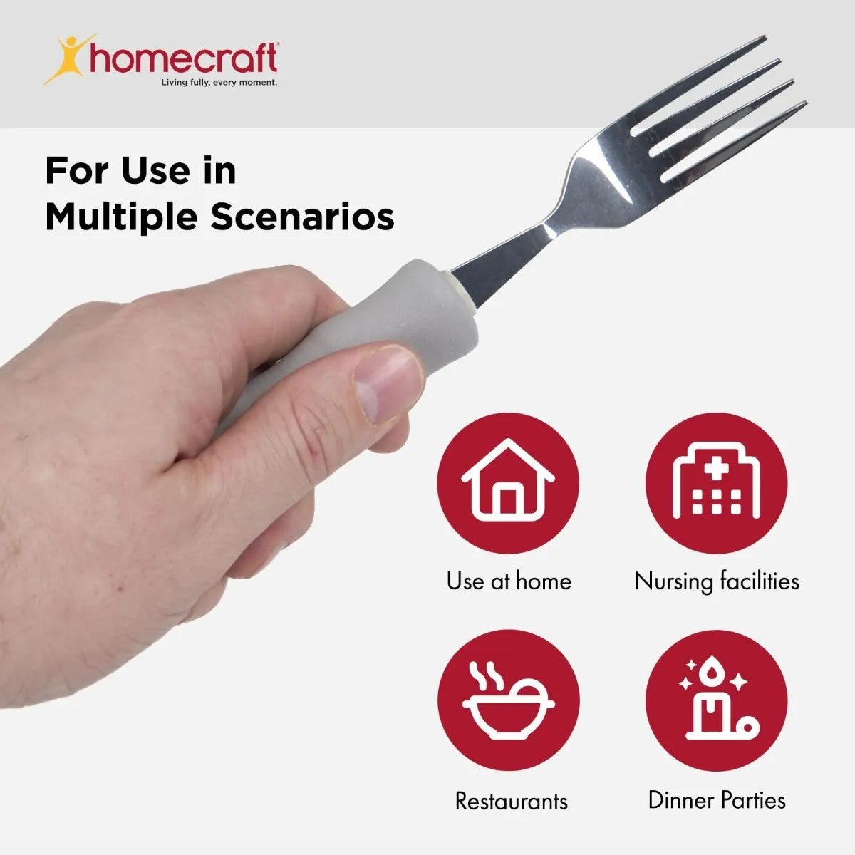 Homecraft Lightweight Foam Handled Cutlery - Australian Assistive Technology Centre