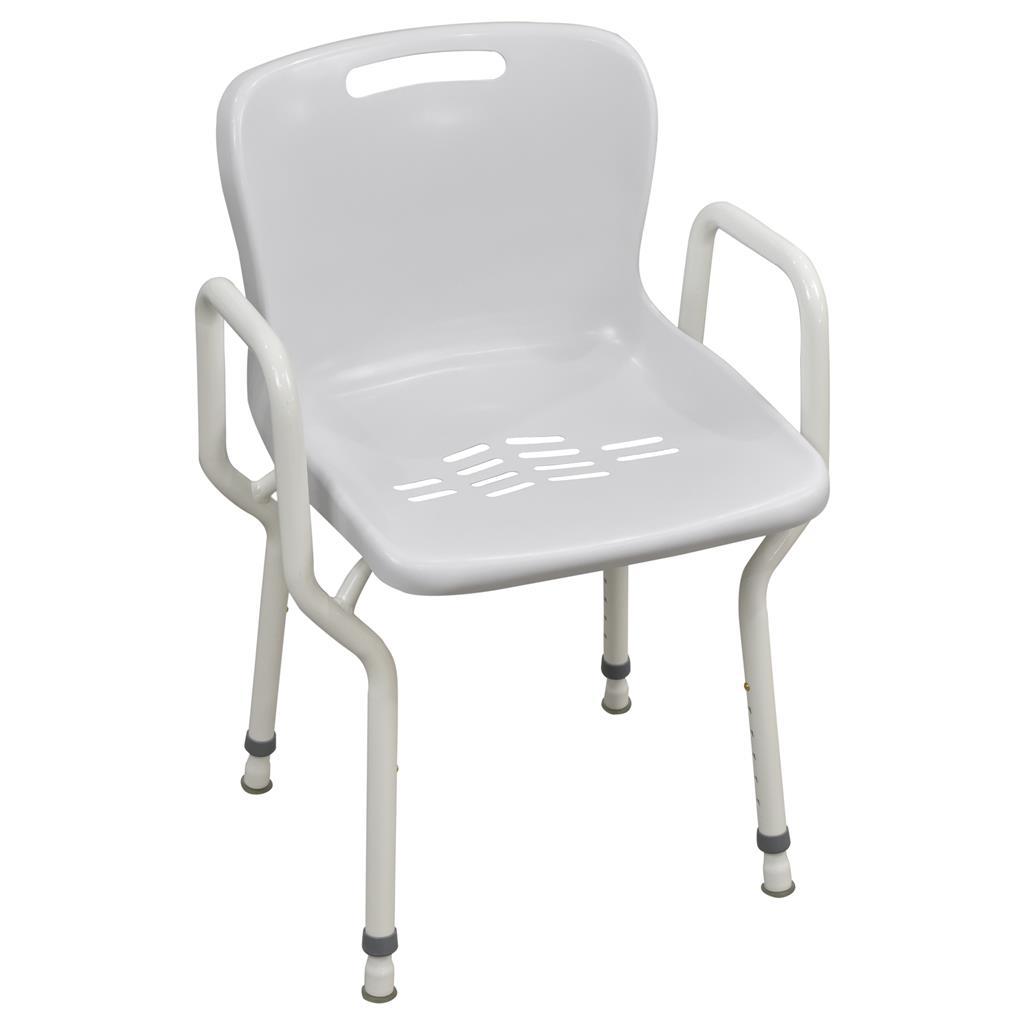 K Care Shower Chair Heavy Duty with Arms and Plastic Seat - Australian Assistive Technology Centre