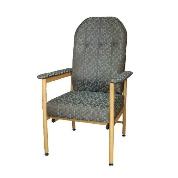 K Care Murray Bridge Aluminium High Back Chair Vinyl and Fabric - Australian Assistive Technology Centre