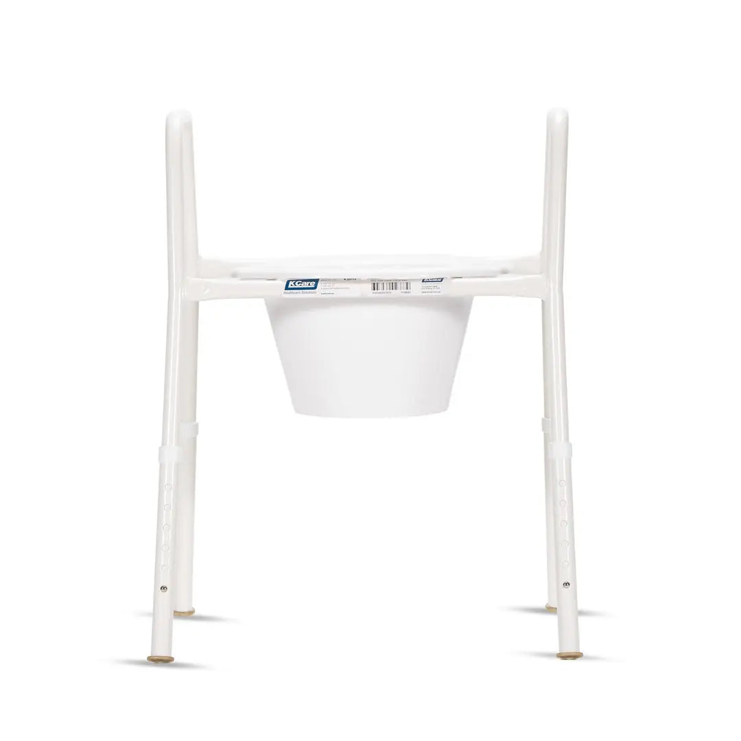 KCare Over Toilet Frame with Clip On Plastic Seat and Splash Guard - 465mm - Australian Assistive Technology Centre