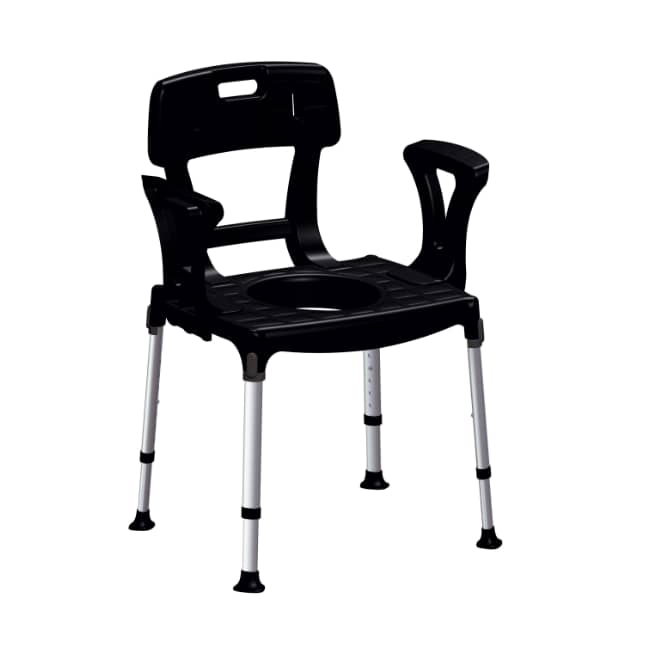 King Commode Chair with Backrest and Armrest BEHI - Australian Assistive Technology Centre