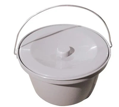 Bowl and Lid for Bedside Commode