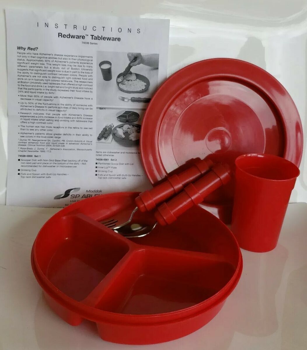 Maddak Redware Tableware, Deluxe Set - Australian Assistive Technology Centre