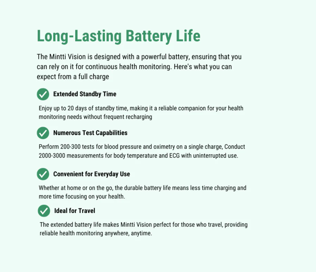 Vital Signs Monitor - Mintti Vision - Australian Assistive Technology Centre