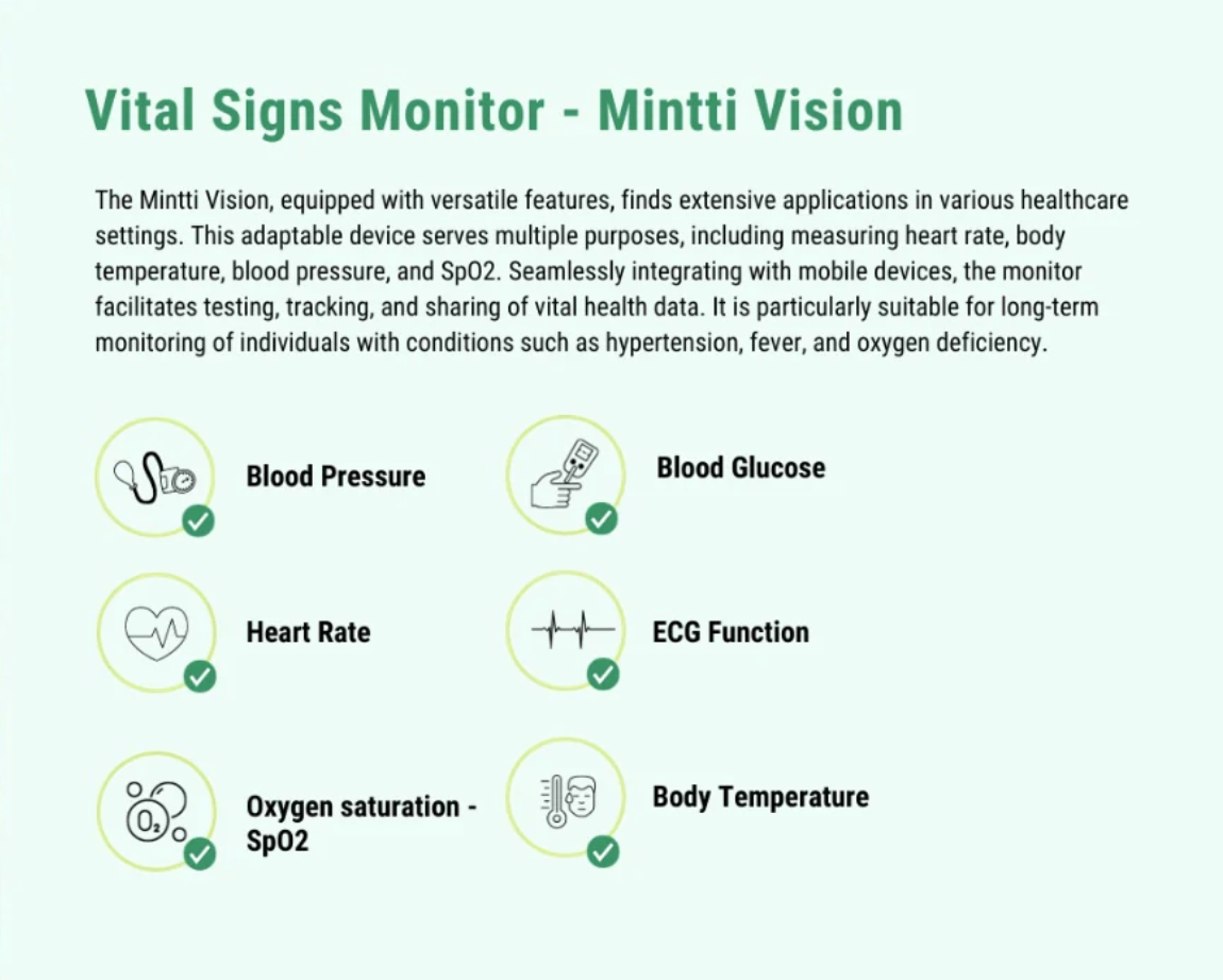 Vital Signs Monitor - Mintti Vision - Australian Assistive Technology Centre