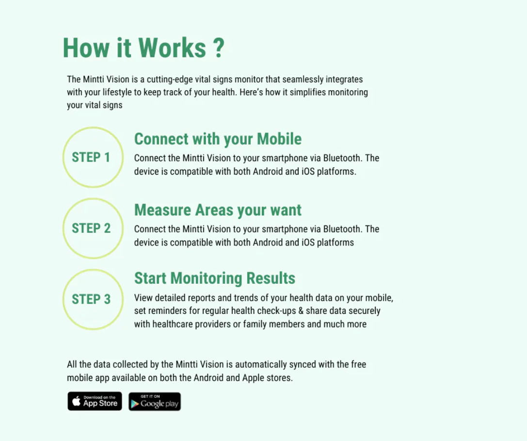 Vital Signs Monitor - Mintti Vision - Australian Assistive Technology Centre