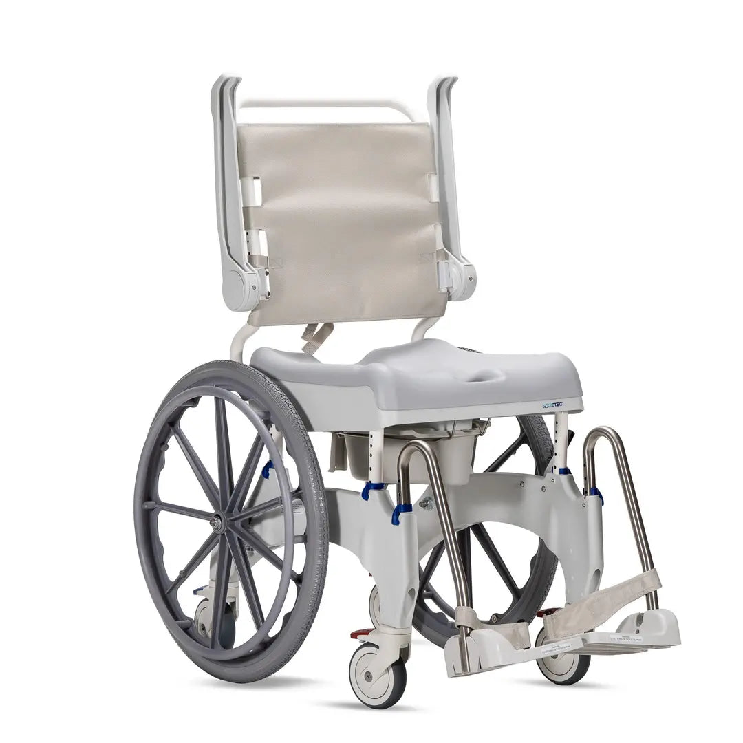 KCare Aquatec Ocean Ergo Self Propelled Commode - Australian Assistive Technology Centre