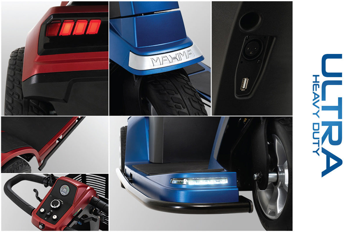 Pride Maxima HD Scooter - Blue - Australian Assistive Technology Centre