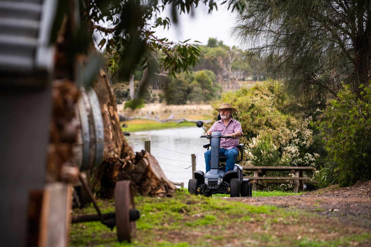 Pride Outback Mobility Scooter + Free Rear bag + free USB charger - Australian Assistive Technology Centre