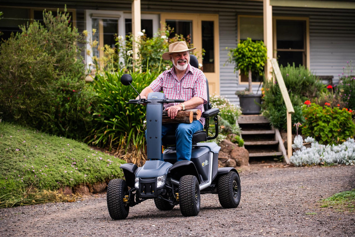 Pride Outback Mobility Scooter + Free Rear bag + free USB charger - Australian Assistive Technology Centre