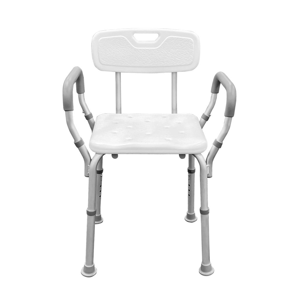 Smik Aluminium Shower Chair with Arms - Australian Assistive Technology Centre