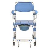 Commode Chair with 4" wheel and Free Backrest Structure