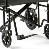 Bariatric Steel Transport Chair Black-  Seat Width 22"