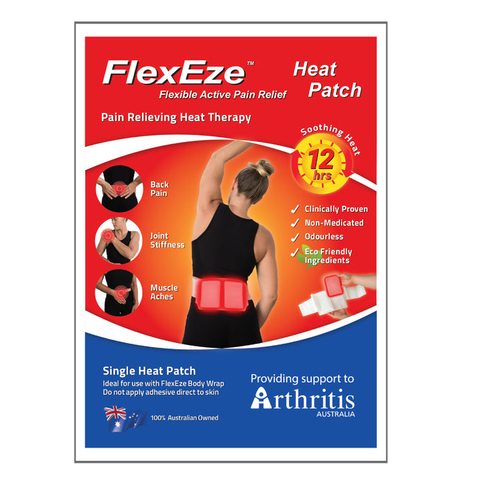 FlexEze Heat Patches, 10 x 13cm, 50/Box - Australian Assistive Technology Centre