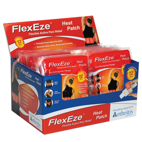 FlexEze Heat Patches, 10 x 13cm, 50/Box - Australian Assistive Technology Centre