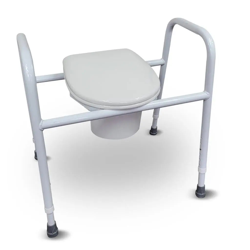 KCare Over Toilet Frame Seat with Splash Guard 250kg - Australian Assistive Technology Centre