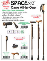 SPACElite Cane All-In-One, With Standard Soft Handle