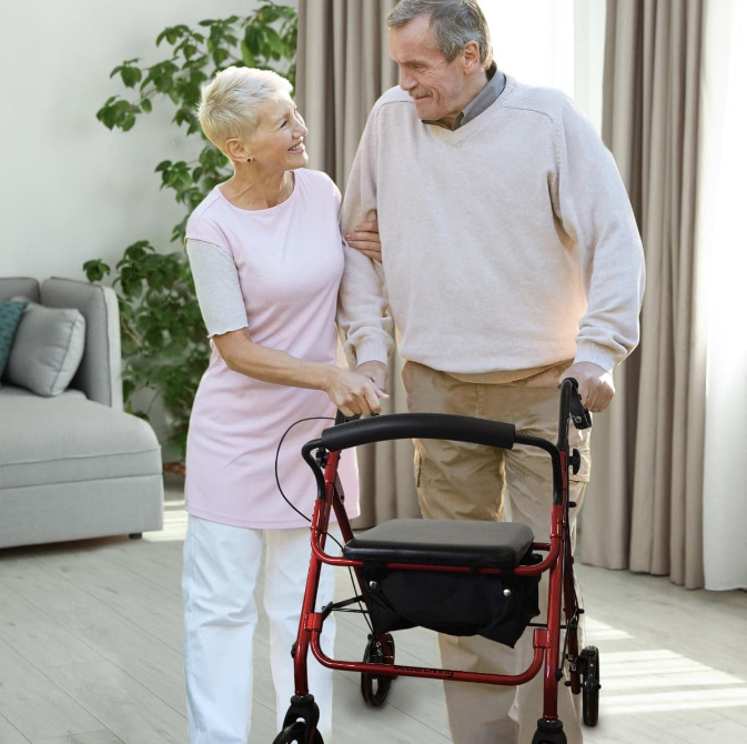 BetterLiving Lightweight Indoor/Outdoor Wheeled Walker / Rollator