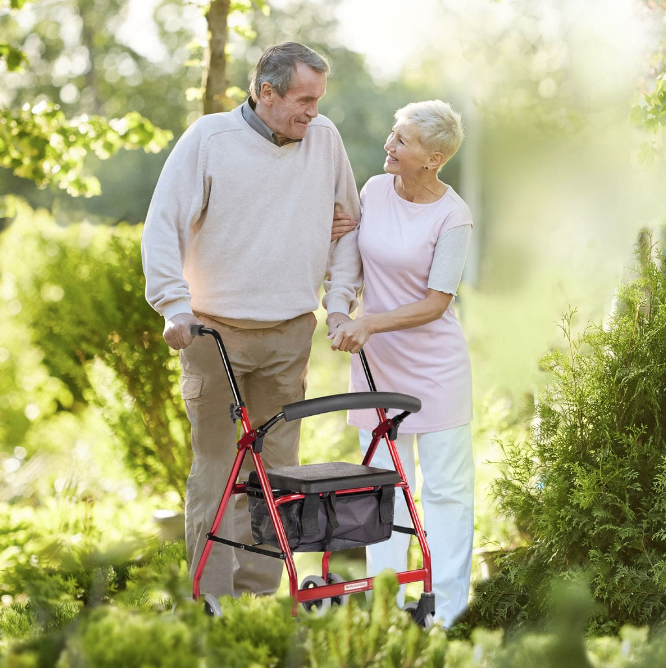 BetterLiving Lightweight Indoor/Outdoor Wheeled Walker / Rollator