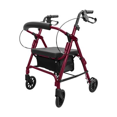 KCare Premium Seat Walker 6"- Petite Red