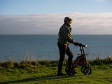 Uplivin All Terrain Trive Dual - Folding Walker - Autumn Rouge - Australian Assistive Technology Centre