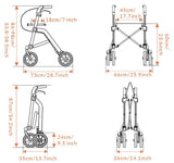 Uplivin All Terrain Trive Dual - Folding Walker - Autumn Rouge - Australian Assistive Technology Centre